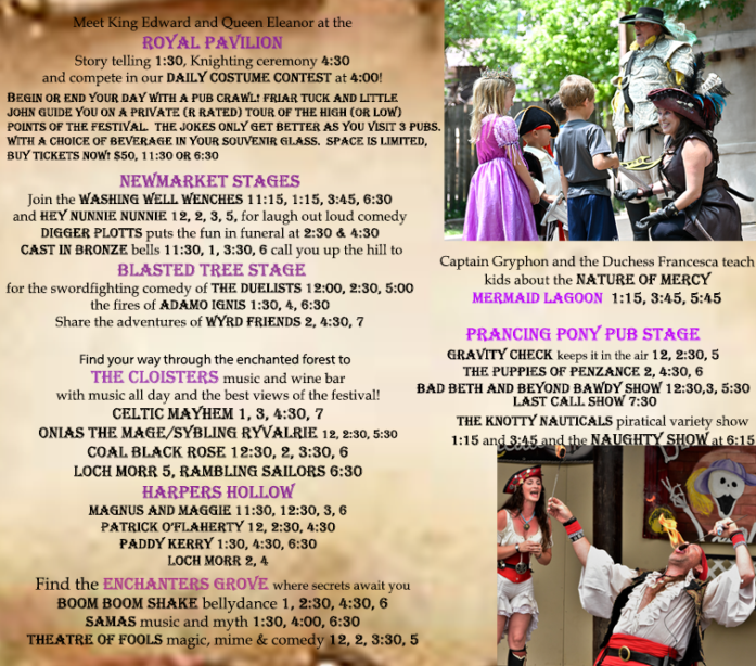 Schedule West Virginia Renaissance Festival